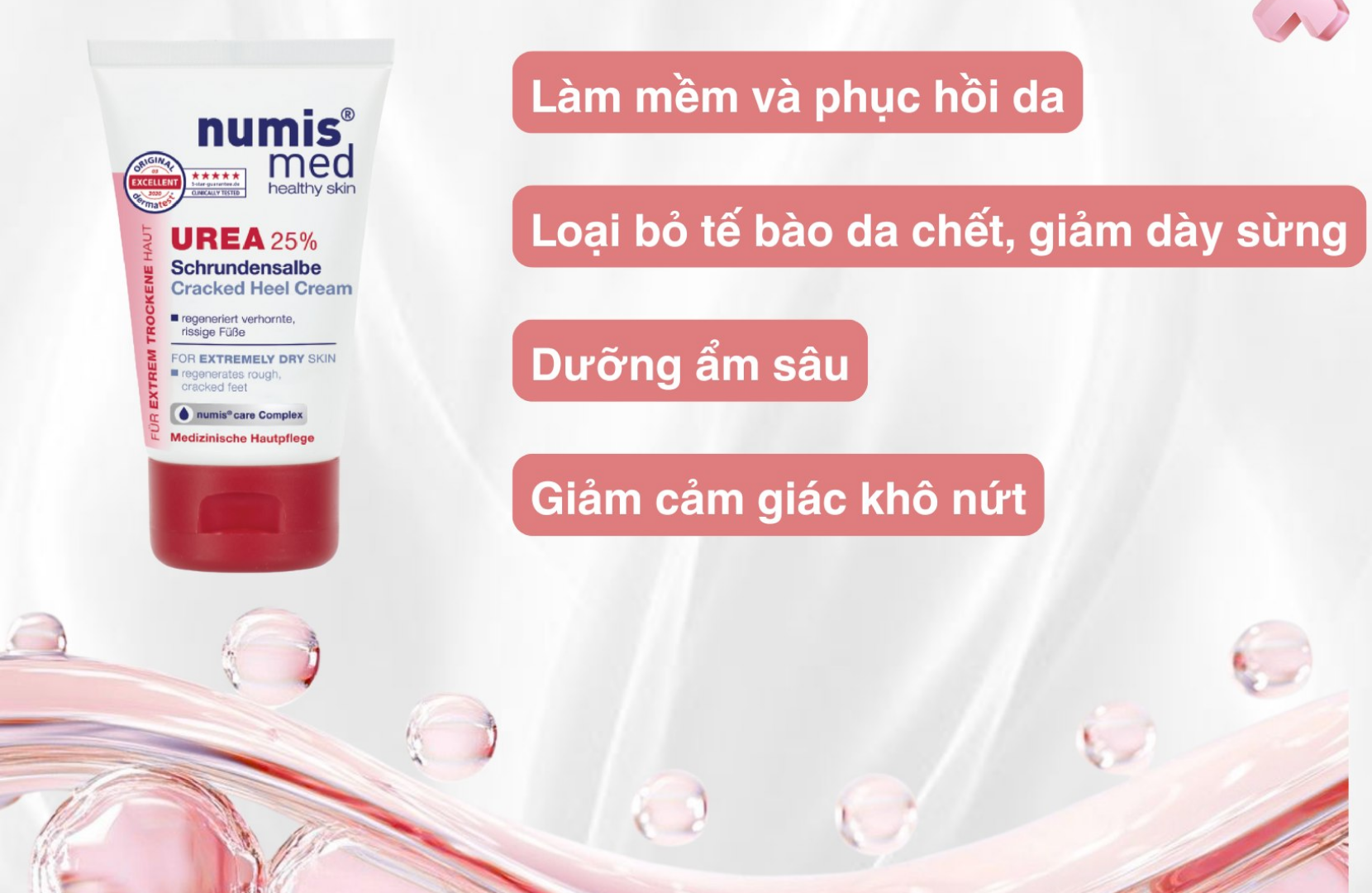 KEM DƯỠNG GÓT CHÂN UREA 25% NUMIS MED – GIẢI PHÁP KHOA HỌC CHO LÀN DA KHÔ NỨT